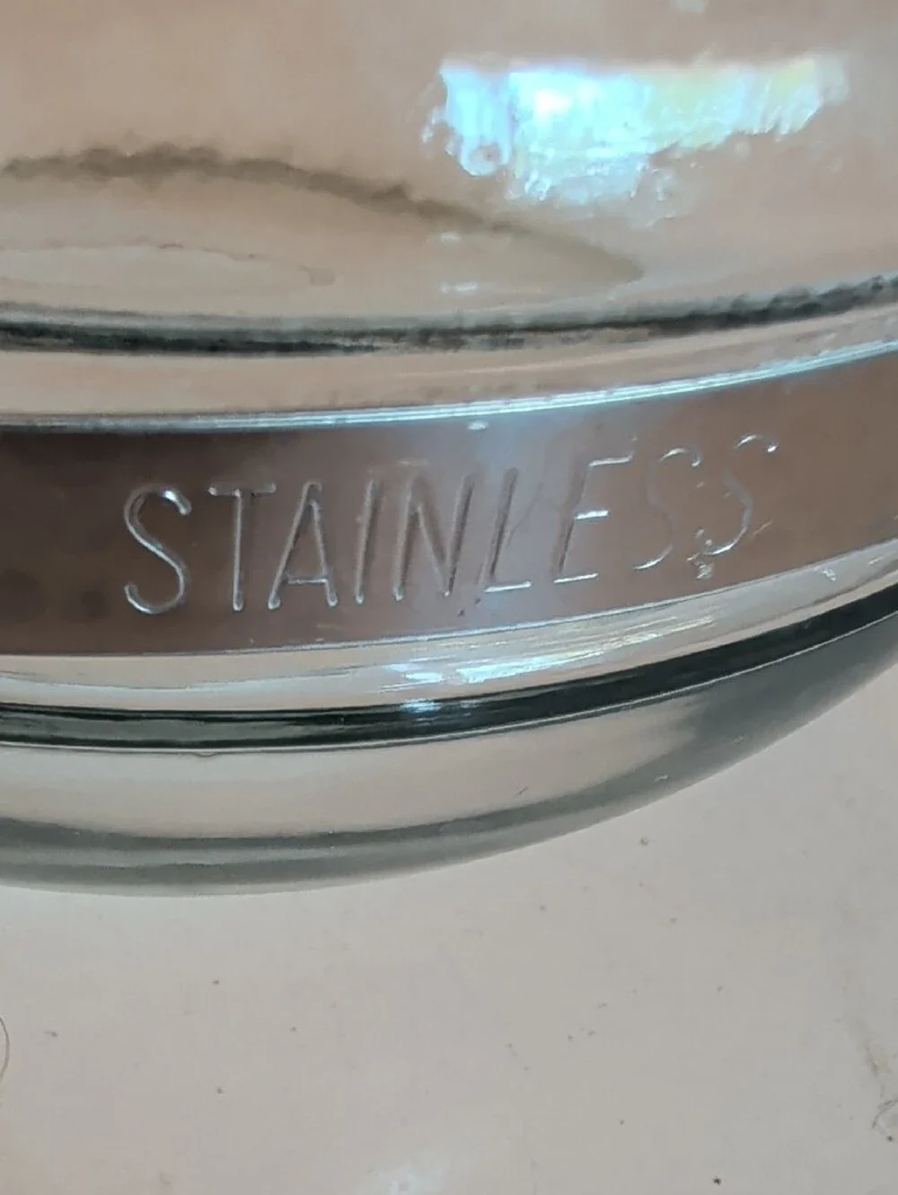 VTG. Pyrex Flameware Clear Glass Teapot with Silver Accent Lid. Made In USA